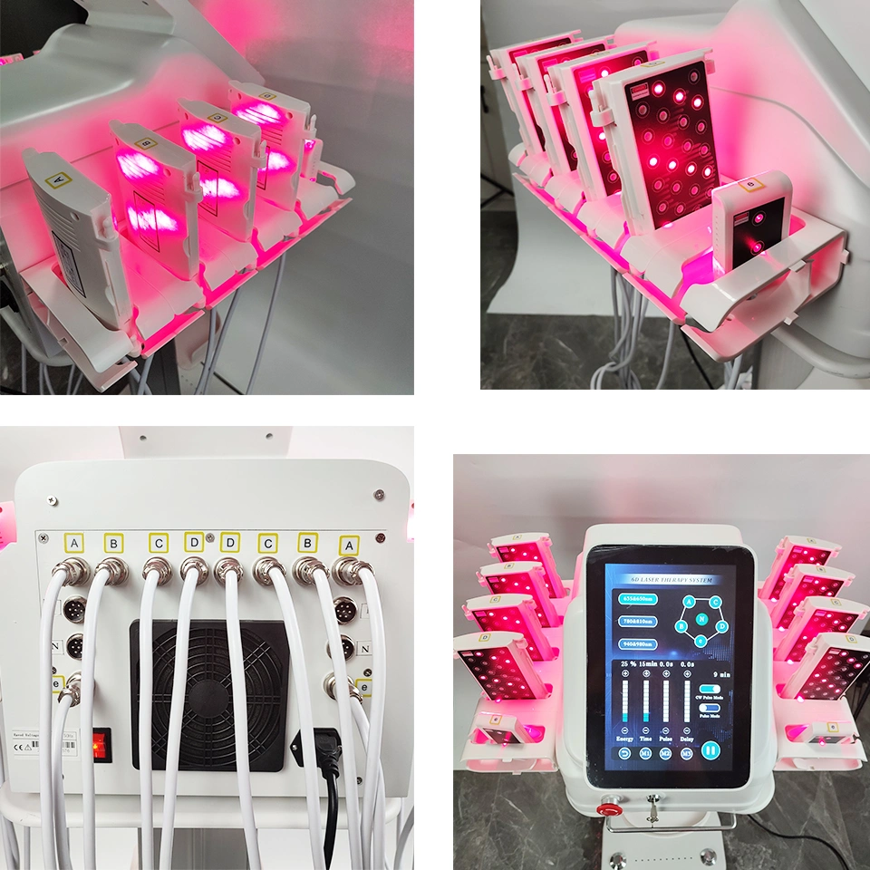 Máquina avançada de lipolaser 6D de lipólise 209mw Super 6d Lipo Laser Liposuction com 635nm 650nm 780nm 810nm 940nm 980nm 3