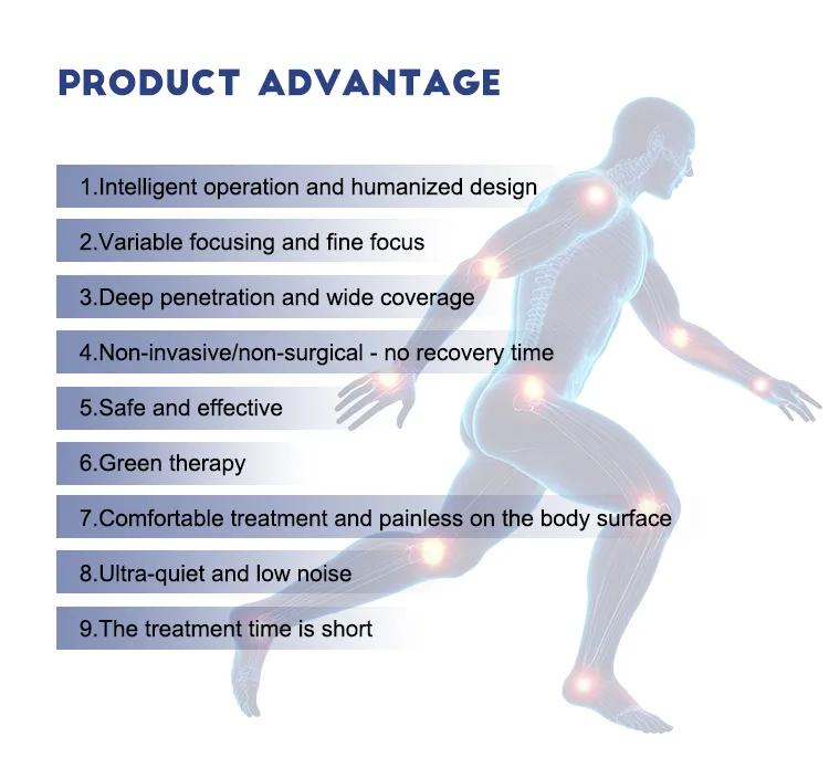 Dispositivo de terapia de ondas de choque FSWT vertical para cicatrização muscular e articular 3